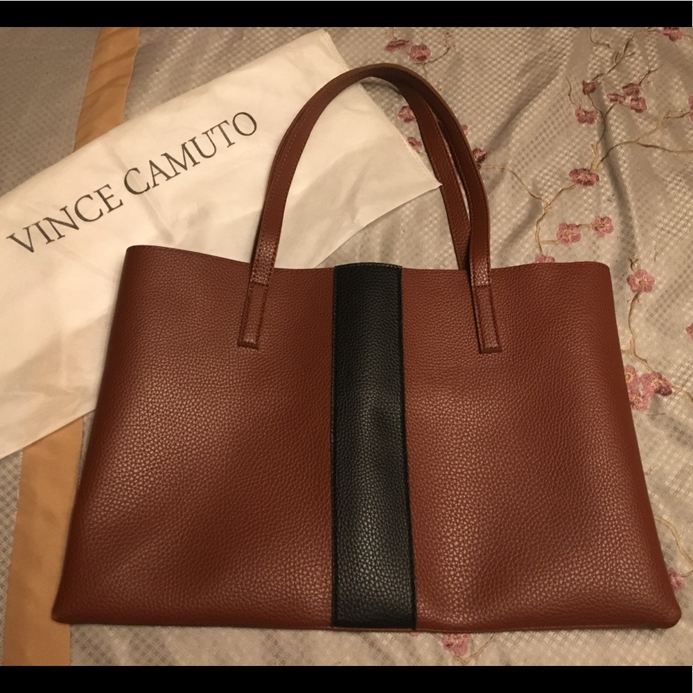 Vince Camuto luck tote in brown/black